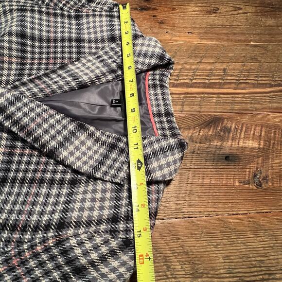 Talbots Herringbone Plaid Double Breasted Blazer Academia Career Preppy Size 8 - Picture 14 of 16